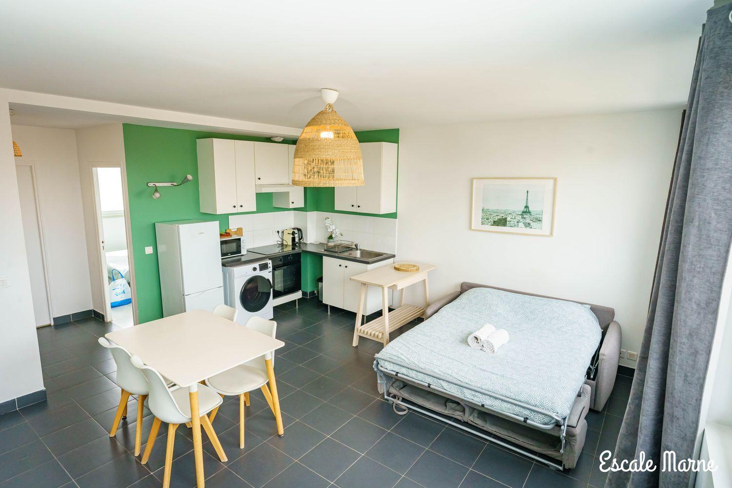 Escale-Marne Fr - 202 - Free Parking - Free Luggage Storage - All Equipped - Linen Included - Washing Machine - 10Mn Walk Metro 8 - Rer A - Panoramic View - From 1 To 14 Guests Maisons-Alfort Eksteriør bilde