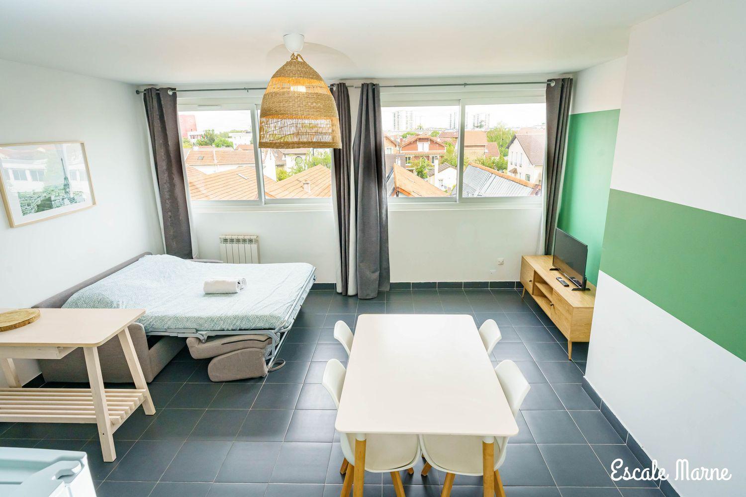 Escale-Marne Fr - 202 - Free Parking - Free Luggage Storage - All Equipped - Linen Included - Washing Machine - 10Mn Walk Metro 8 - Rer A - Panoramic View - From 1 To 14 Guests Maisons-Alfort Eksteriør bilde