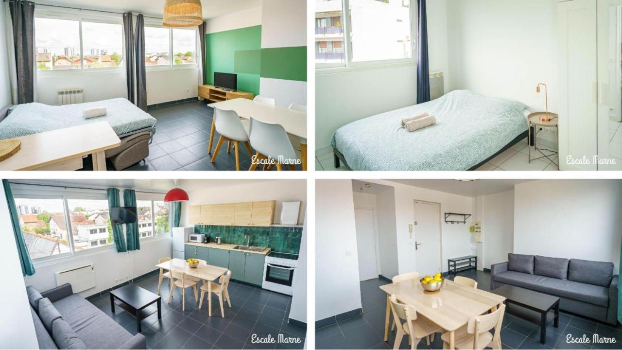 Escale-Marne Fr - 202 - Free Parking - Free Luggage Storage - All Equipped - Linen Included - Washing Machine - 10Mn Walk Metro 8 - Rer A - Panoramic View - From 1 To 14 Guests Maisons-Alfort Eksteriør bilde