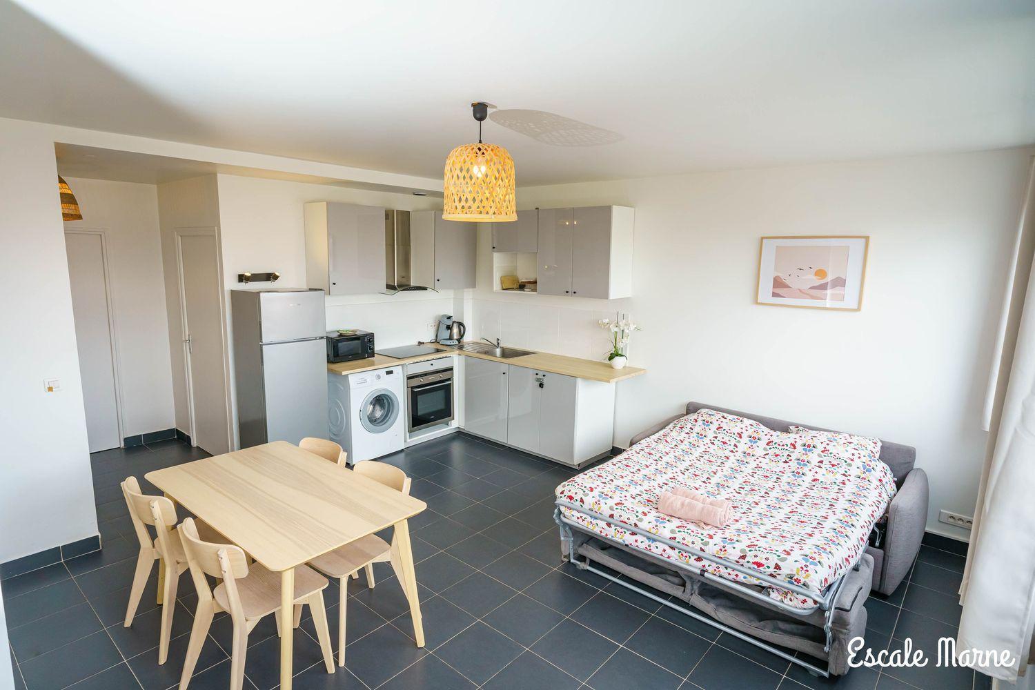 Escale-Marne Fr - 202 - Free Parking - Free Luggage Storage - All Equipped - Linen Included - Washing Machine - 10Mn Walk Metro 8 - Rer A - Panoramic View - From 1 To 14 Guests Maisons-Alfort Eksteriør bilde